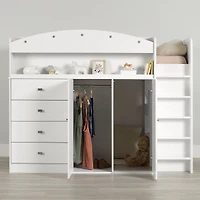 Princess Lit mezzanine simple avec bureau - Blanc pur