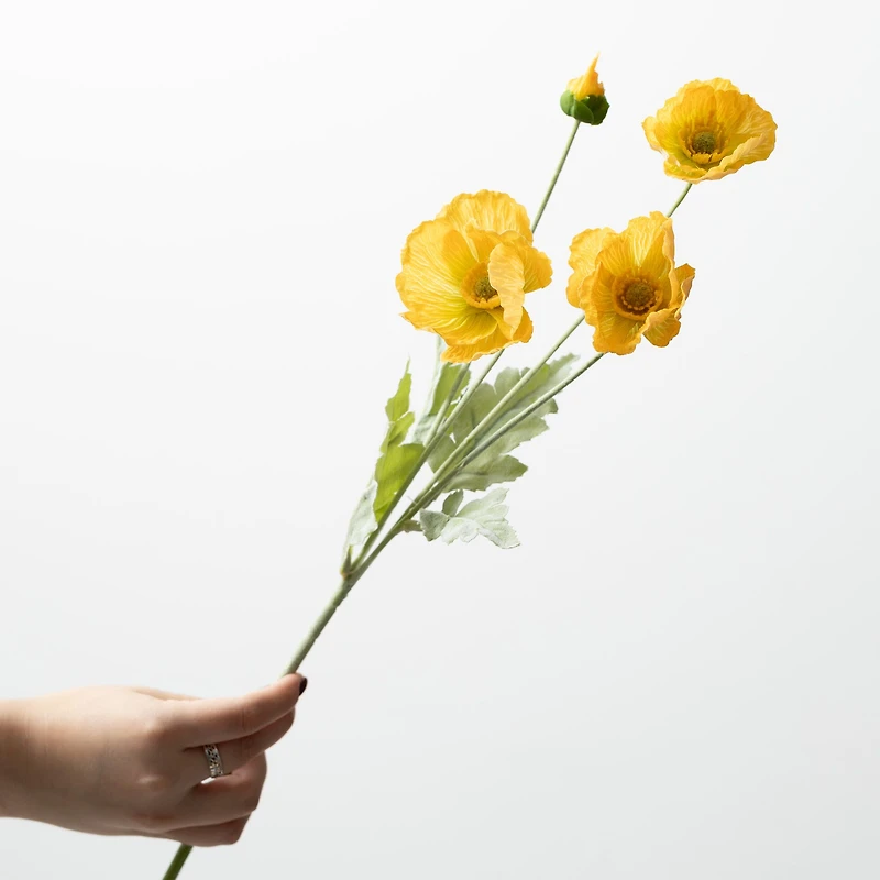 Tige de coquelicot 6 x 5 x 25 po - Yellow
