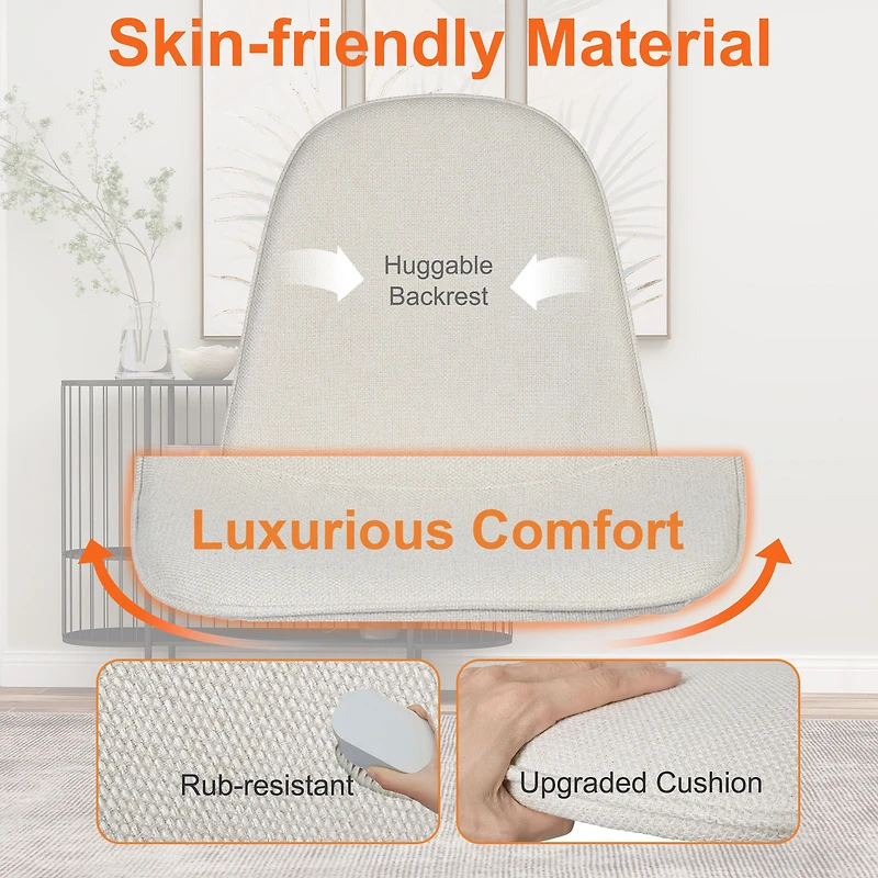 Ensemble de salle à manger moderne 5 pièces avec table en marbre et chaises ivoire