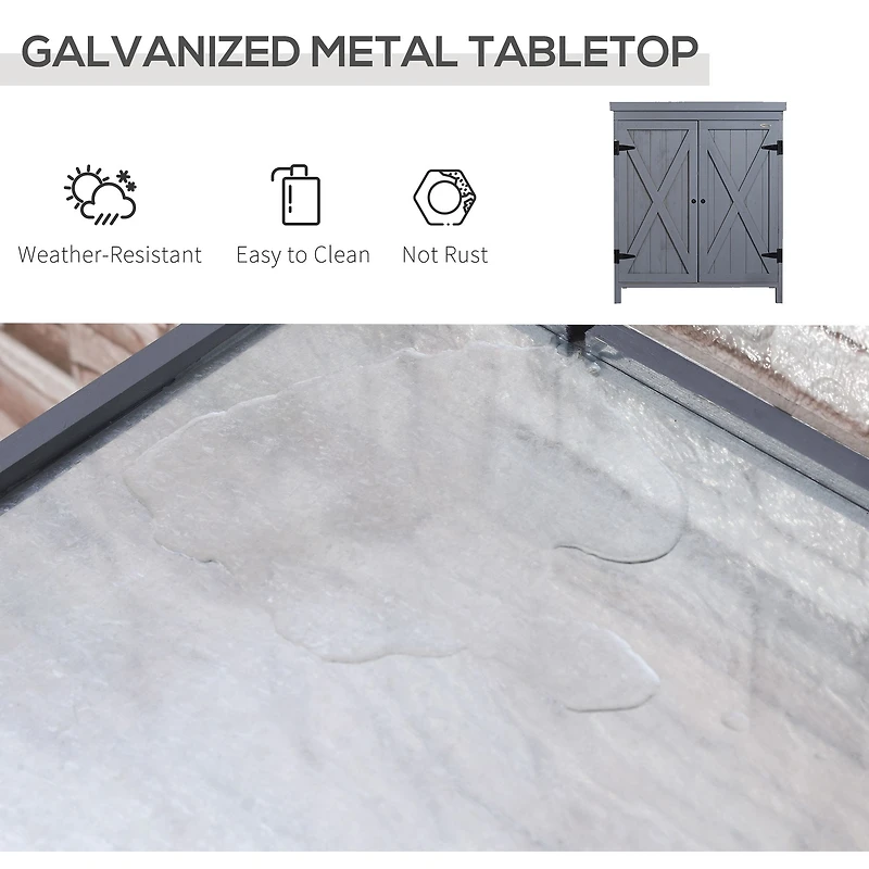Armoire extérieure de rangement et outils