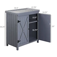 Armoire extérieure de rangement et outils