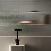 Lampe de table avec tasse de rangement - Noir