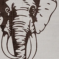 100% Cotton Elephant Rug - Grey