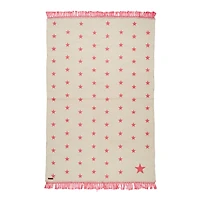 Tapis « Pop Stars » 100% coton - Blanc/Rose