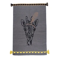 100% Wool Circus Giraffe Rug - Grey
