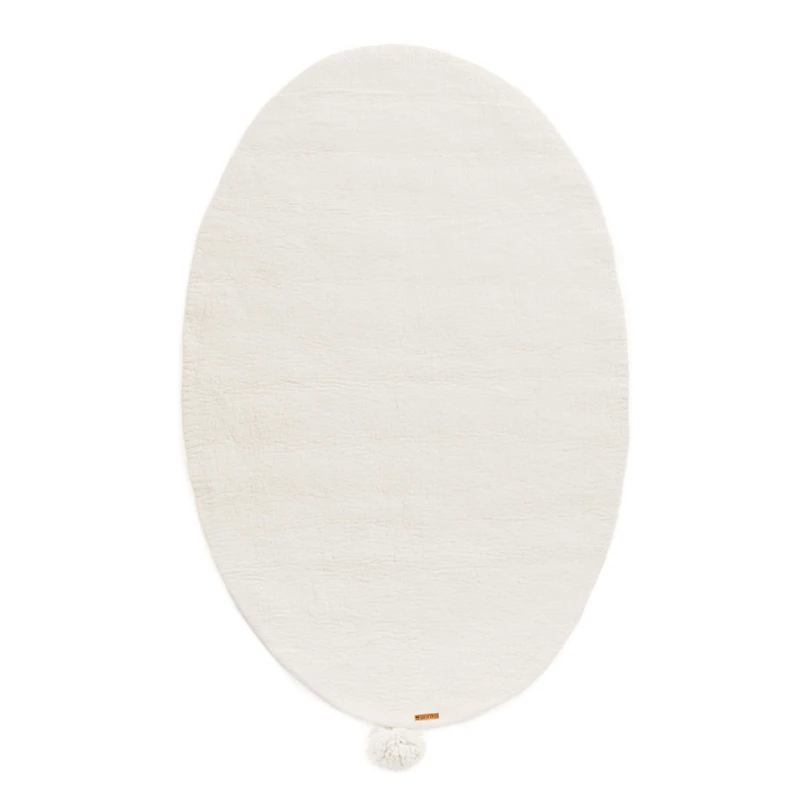 100% Wool 39" x 35" Rug Pure - Off-White