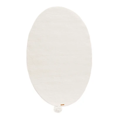 100% Wool 39" x 35" Rug Pure - Off-White