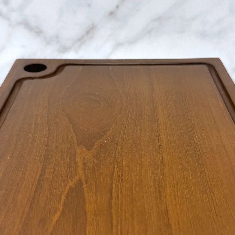 TEAK IT EASY™ Steak Serving Board With Juice Canal