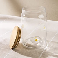 Daisy Jar with Wood Cover - 1000ml
