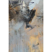 Art mural gris et argent Keys sur toile