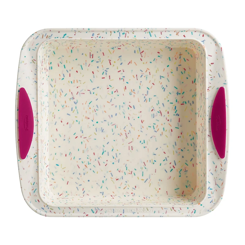 Trudeau Confetti Silicone Square Cake Pan