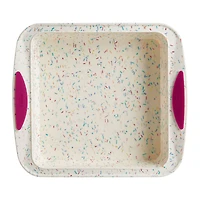 Trudeau Confetti Silicone Square Cake Pan