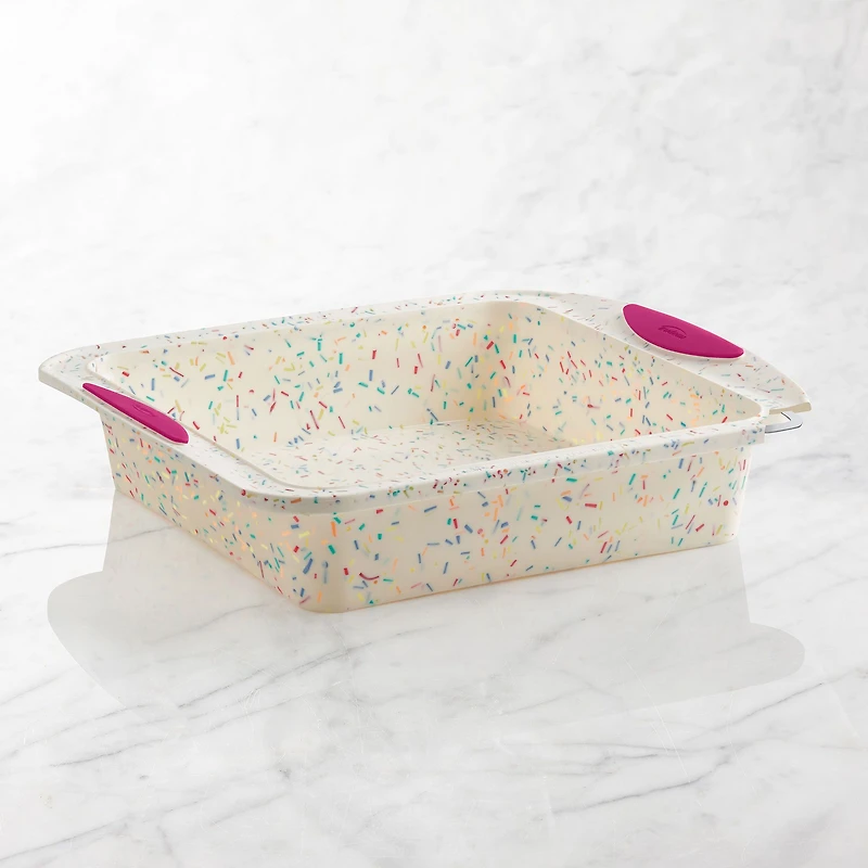 Trudeau Confetti Silicone Square Cake Pan