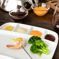 Trudeau assiettes à fondue carrées - blanc, ensemble de 4