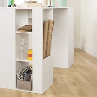 Carla Counter-Height Craft Table Pure White