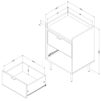 Hype Winter Oak Nightstand by South Shore Furniture
