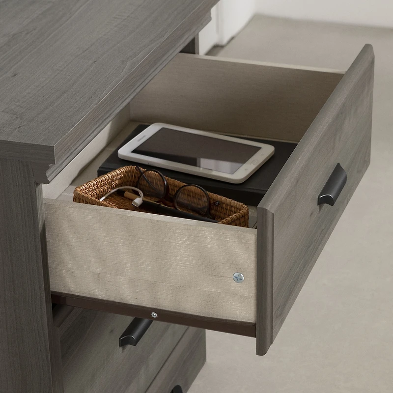 Versa 2-Drawer Nightstand With Storage - Grey