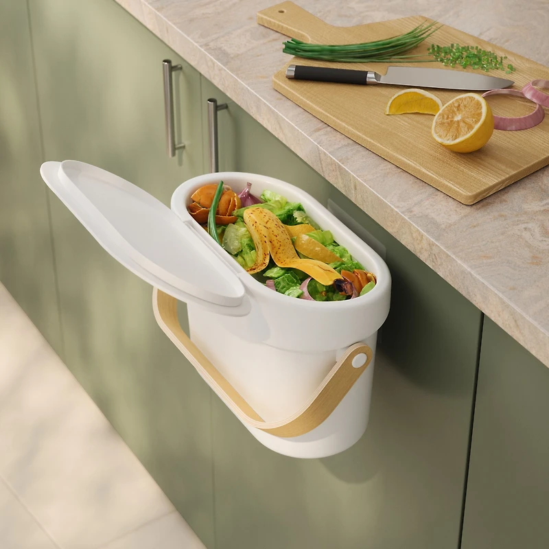 Bellwood Bac à compost - blanc/naturel