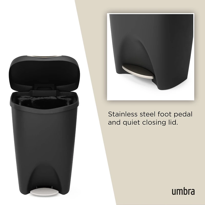 Umbra Brim Step Bin With Lid, 50L
