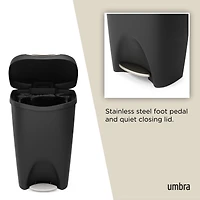 Umbra Brim Step Bin With Lid, 50L