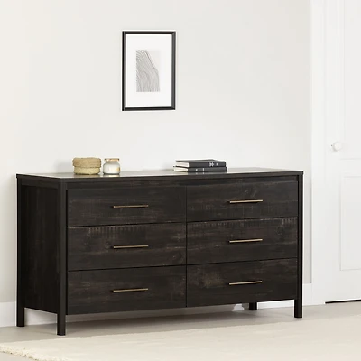 Commode Gravity à 6 tiroirs - Noir