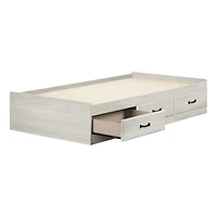 Unice Twin Mates Bed with 3 Drawers - Winter Oak