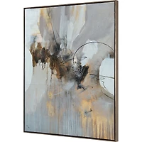 Art mural gris et argent Keys sur toile