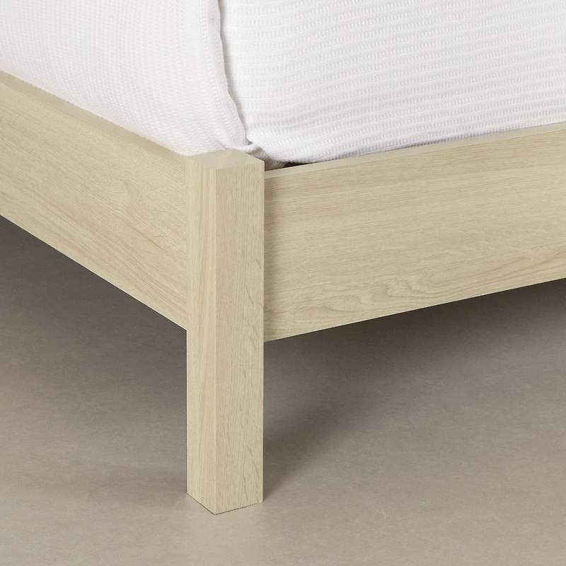 Serene Essential Queen Bed - Bleached Oak