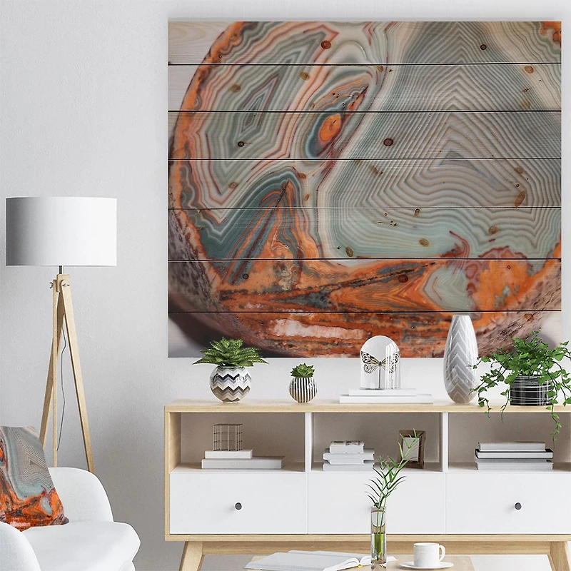 Beautiful Lake Superior Agate Wood Wall Art