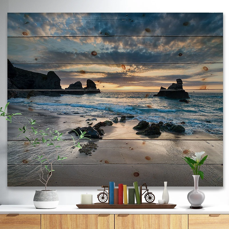 Beautiful Porthcothan Bay Wood Wall Art