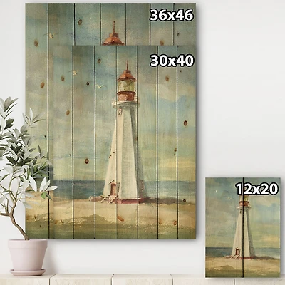Nautical Lighthouse I Wood Wall Art