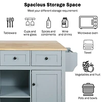 Kitchen Island Cart with Wheels