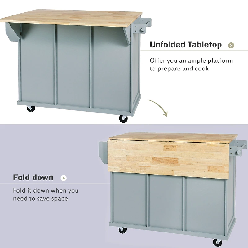 Kitchen Island Cart with Wheels