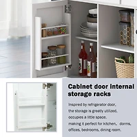 Kitchen Island Cart with Wheels - White
