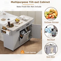 Kitchen Island with Drop Leaf Countertop