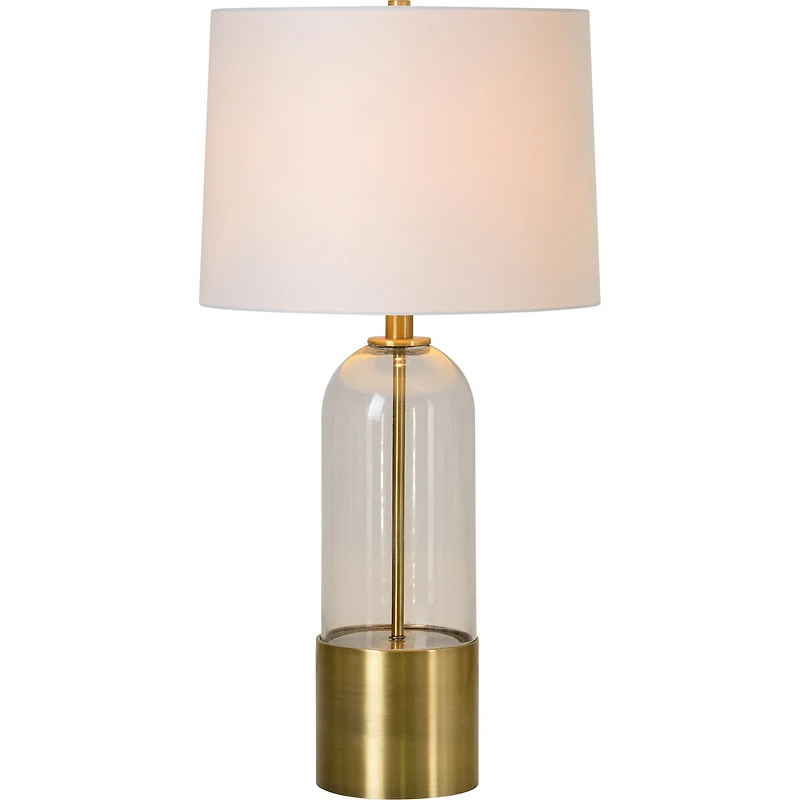 Lampe de Table Theodore en verre et laiton antique