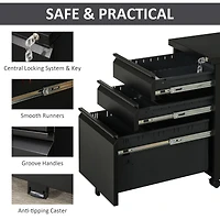 3-Drawer Mobile Filing Cabinet