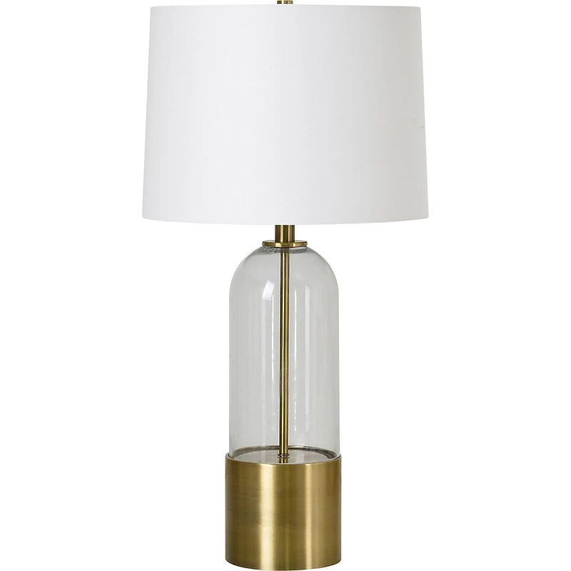 Lampe de Table Theodore en verre et laiton antique