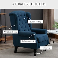 Fabric Tufted Living Room Accent Chair