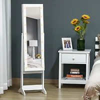 Armoire à bijoux avec miroir et éclairage LED