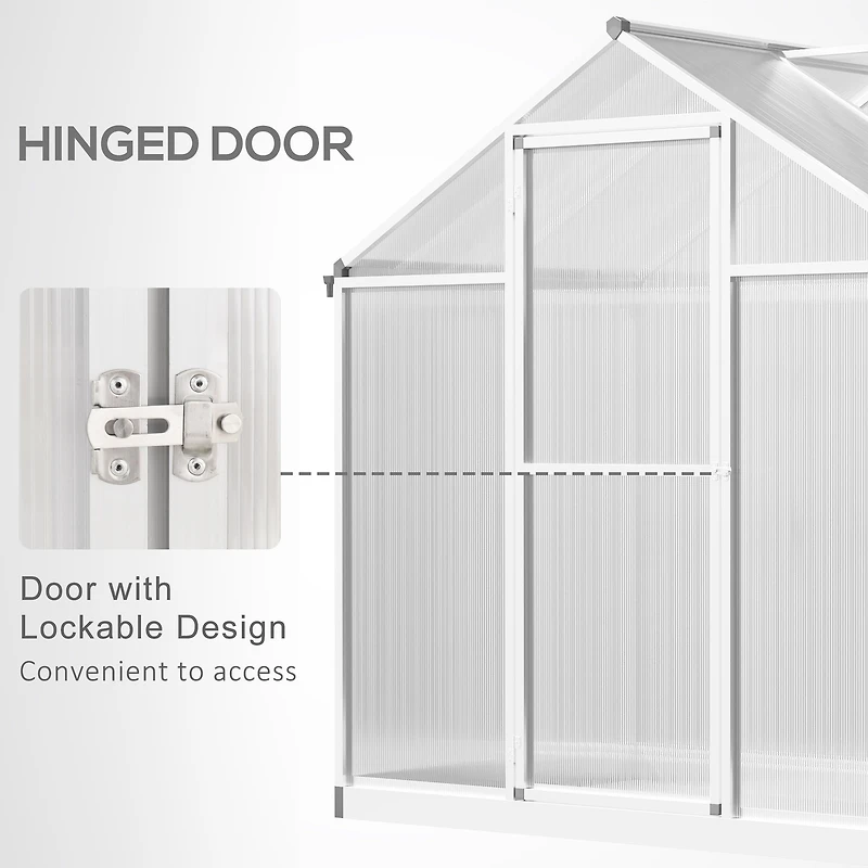 Walk-In Garden Greenhouse - 4'x6.2'x6.4'