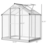 Serre de jardin “walk-in” – 4 pi L x 6,2 pi l x 6,4 pi H