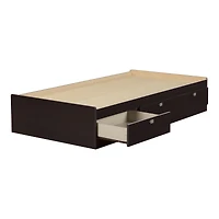 Spark Twin Mates Platform Storage Bed with 3 Drawers - Brown