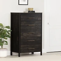 Gravity 5-Drawer Chest - Black