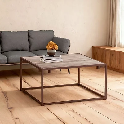 Modern Industrial Coffee Table - Gray