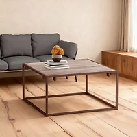 Modern Industrial Coffee Table - Gray
