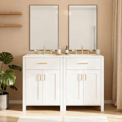 Bathroom Vanity with Ceramic Sink - 48"