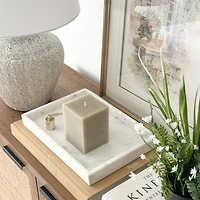 Square Ridged Candle 4" - Green