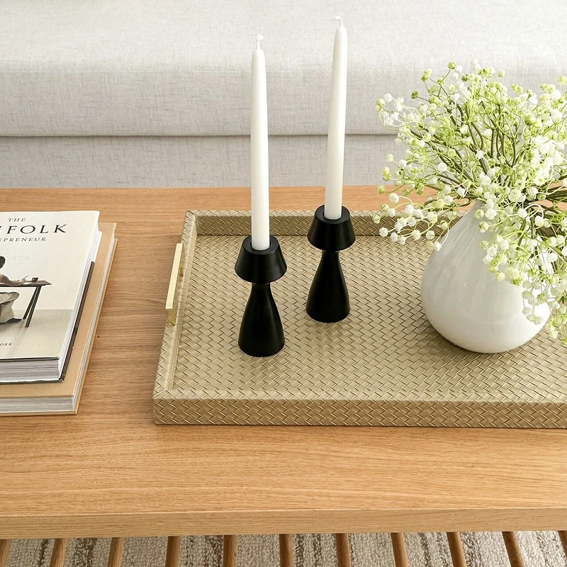 Moda Candle Holder Black - 5.75"