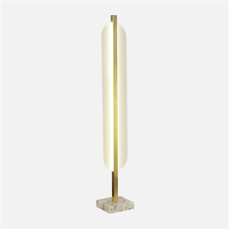 Angelica Lampe de table LED - Laiton satiné, Blanc
